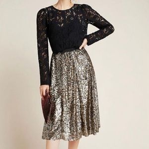 ANTHROPOLOGIE Maeve Orleans Sequin Skirt